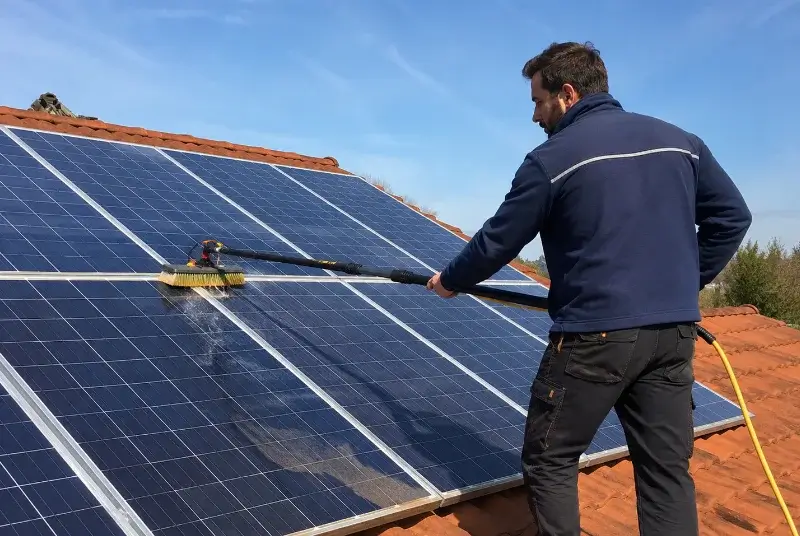 Nettoyage et entretien de panneaux solaires à Val-de-Livenne